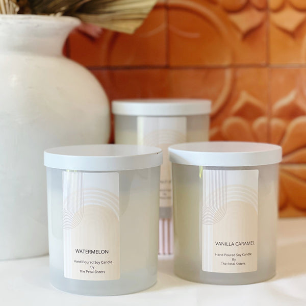 Hand Poured Soy Candle - By The Petal Sisters
