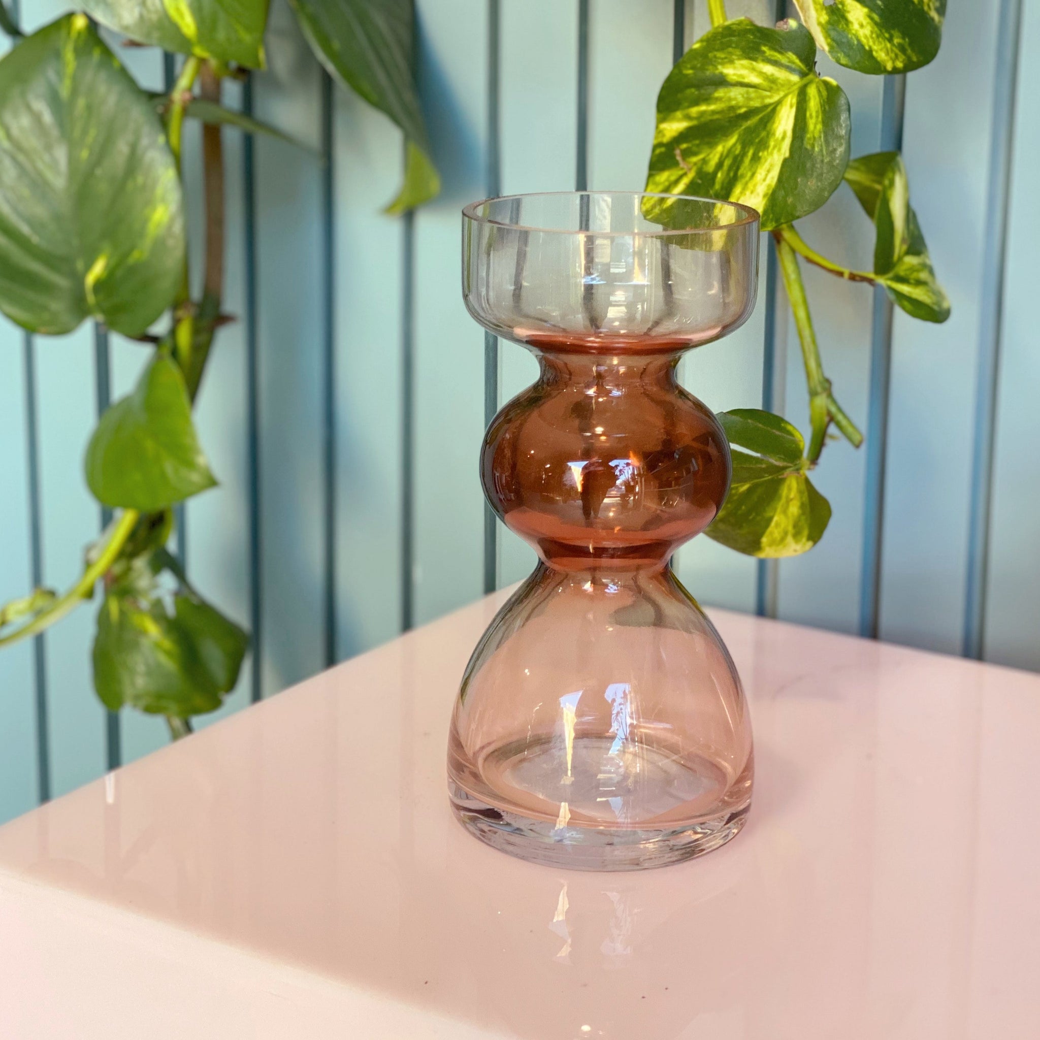 Matar Glass Vase  Pink