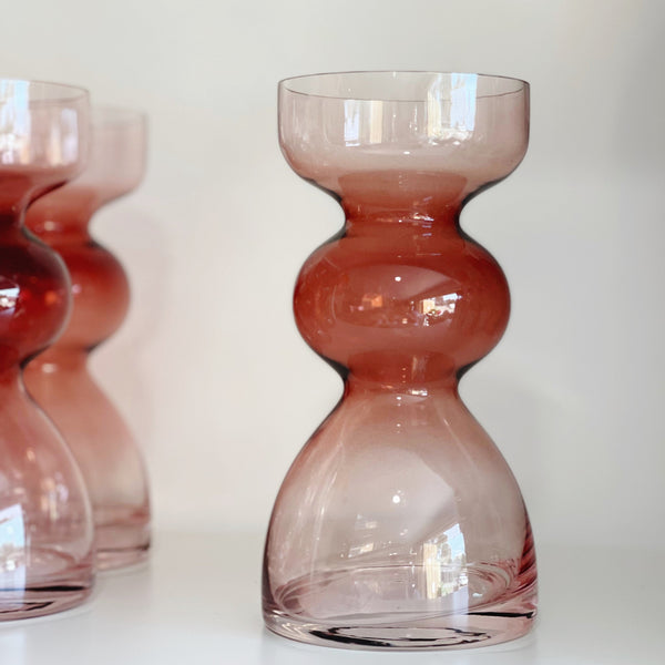 Matar Glass Vase  Pink